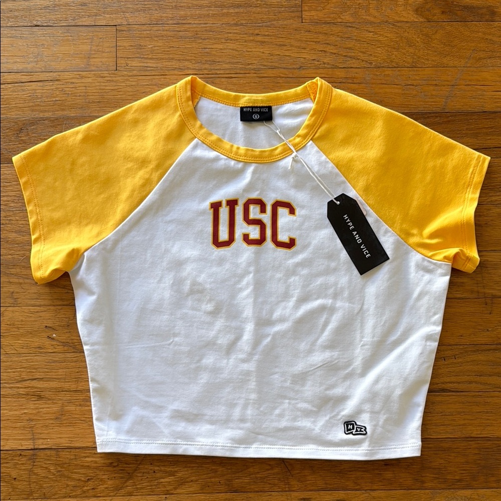 NWT Hype and Vice USC Crop Top Size S